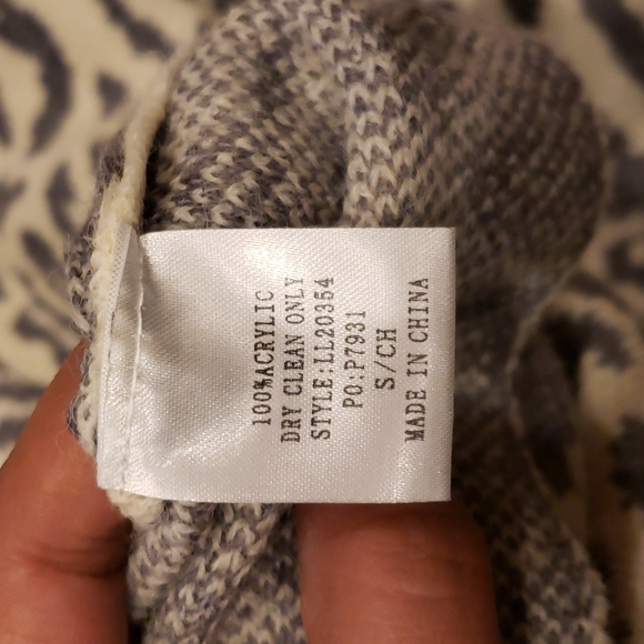 Graphite Leopard Print Twisted Back Sweater - Picture 9 of 9